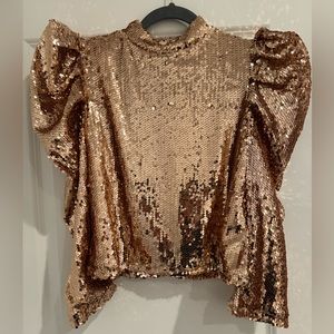 Gold Sequin Top